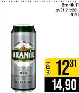 Braník 11 světlý ležák 0,5l