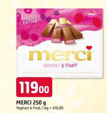 MERCI 250 g Yoghurt & Fruit,