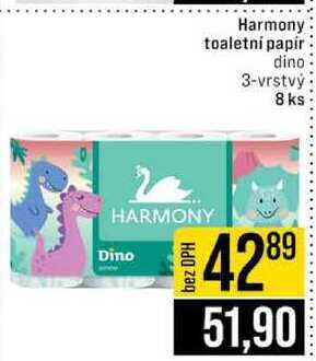 Harmony toaletni papir dino 3-vrstvý 8 ks 