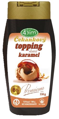 4Slim Čekankový topping slaný karamel, 330 g
