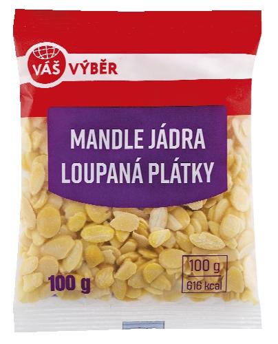 VÁŠ VÝBĚR Mandle jádra, 100 g