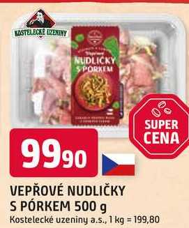 VEPŘOVÉ NUDLIČKY S PÓRKEM 500 g