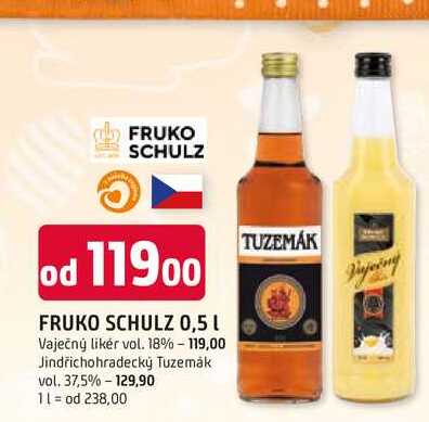 FRUKO SCHULZ Jindřichohradecký Tuzemȧk 0,5l