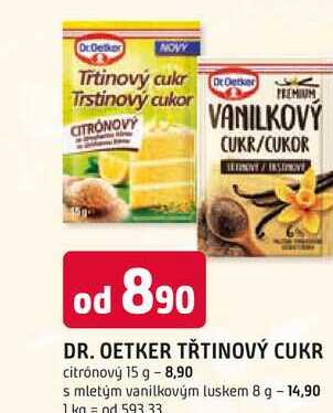 DR. OETKER TŘTINOVÝ CUKR citrónový 15 g 