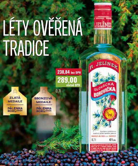 R. JELÍNEK SLOVÁCKÁ BOROVIČKA 0,7l