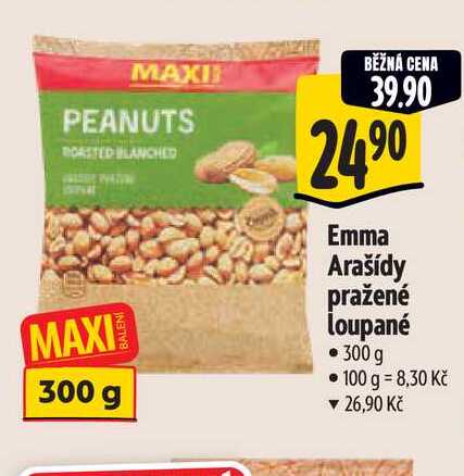  Emma Arašídy pražené loupané 300 g
