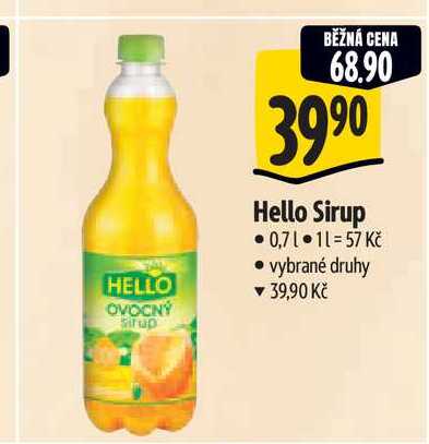   Hello Sirup 0,7 l