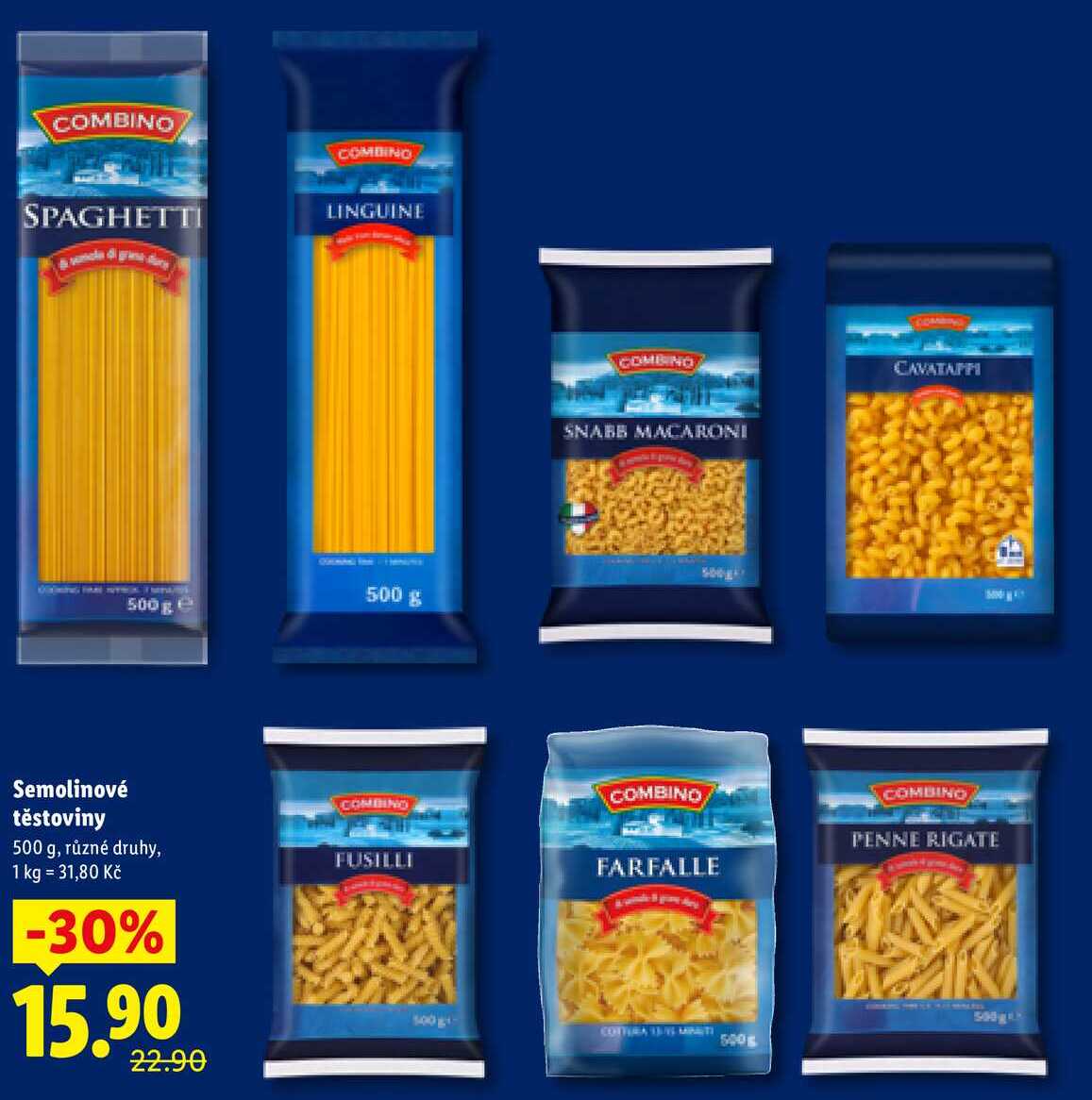 Semolinové těstoviny, 500 g