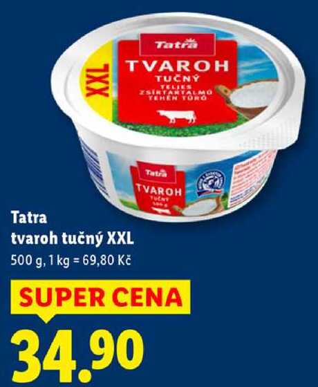 Tatra tvaroh tučný XXL, 500 g