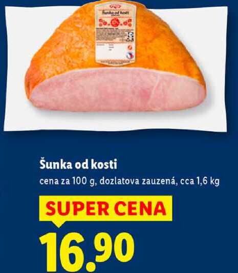 Šunka od kosti, cena za 100 g