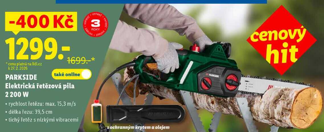 Elektrická řetězová pila 2200 W