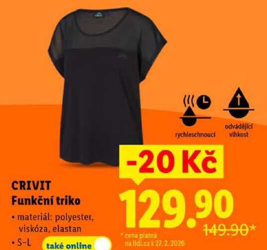 CRIVIT Funkční triko 
