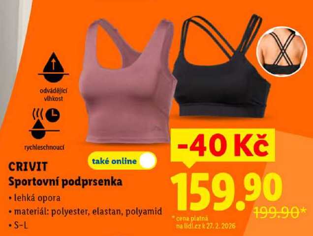 CRIVIT Sportovní podprsenka 
