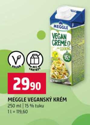 MEGGLE VEGANSKÝ KRÉM 250 ml 15% tuku 