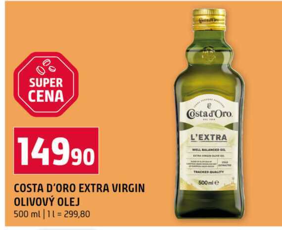 COSTA D'ORO EXTRA VIRGIN OLIVOVÝ OLEJ 500 ml 