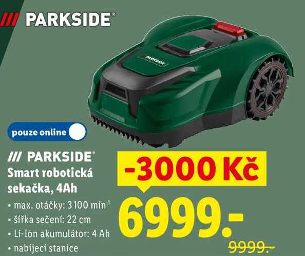 PARKSIDE Smart robotická sekačka, 4Ah