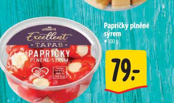  Papričky plněné sýrem 100 g 