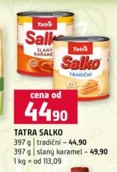 TATRA SALKO 397 g tradiční 397 g slaný karamel 