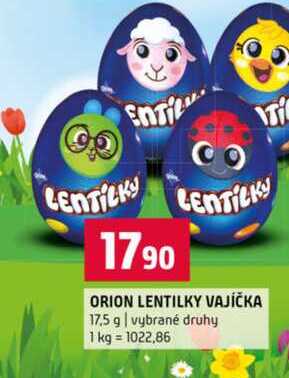 ORION LENTILKY VAJÍČKA 17,5 g vybrané druhy 