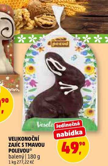 VELIKONOČNÍ ZAJÍC S TMAVOU POLEVOU, 180 g