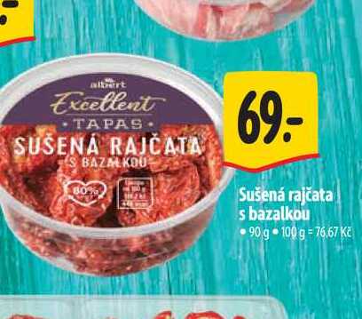  Sušená rajčata s bazalkou 90 g 