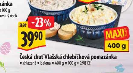   Česká chuť Vlašská chlebíčková pomazánka 400 g