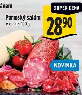 Parmský salám, cena za 100 g 