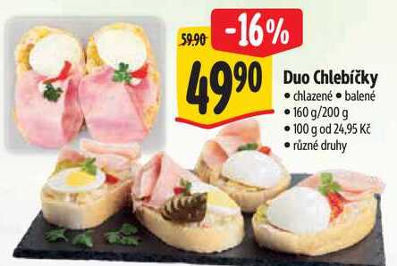 Duo Chlebíčky, 160 g/200 g 