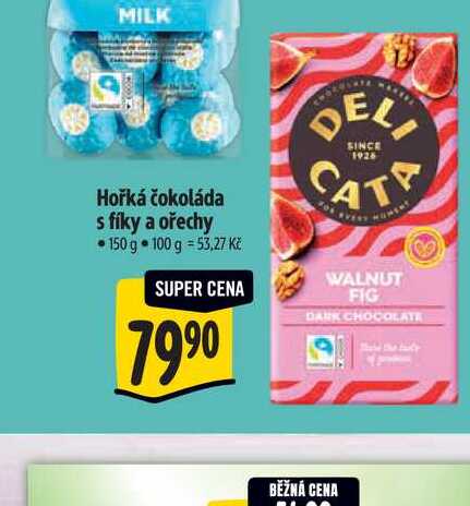   Hořká čokoláda s fíky a ořechy 150 g 