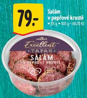 Salám v pepřové krustě, 115 g