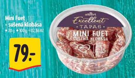 Mini Fuet - sušená klobása, 70 g 