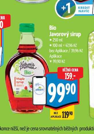   Bio Javorový sirup  250 ml