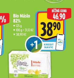 Bio Máslo % 82% 125g  v akci