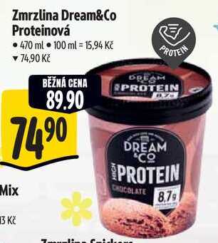 Zmrzlina Dream&Co Proteinová, 470 ml