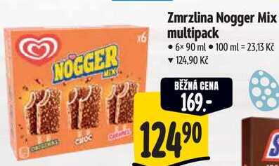 Zmrzlina Nogger Mix multipack, 6x 90 ml 