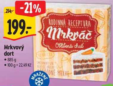 Mrkvový dort, 885 g 