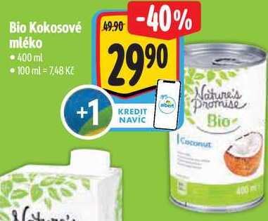 Bio Kokosové mléko, 400 ml 