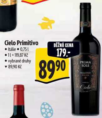 Cielo Primitivo, 0,75 l