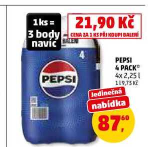PEPSI 4 PACK, 4x 2,25 l