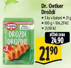 Dr. Oetker Droždí, 21 g