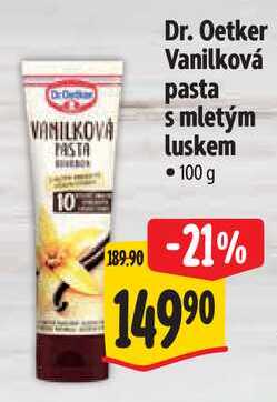Dr. Oetker Vanilková pasta s mletým luskem, 100 g
