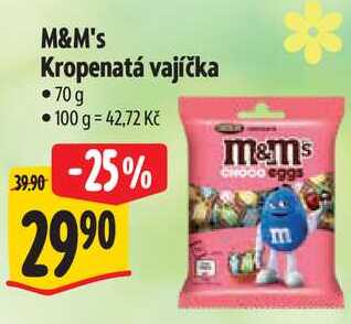 M&M's Kropenatá vajíčka, 70 g