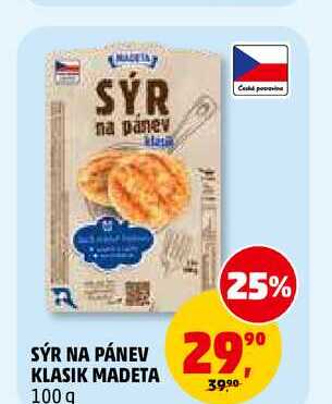 SÝR NA PÁNEV KLASIK MADETA, 100 g