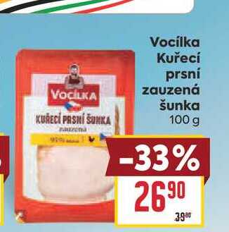 Vocilka Kuřecí prsní zauzená šunka 100 g 