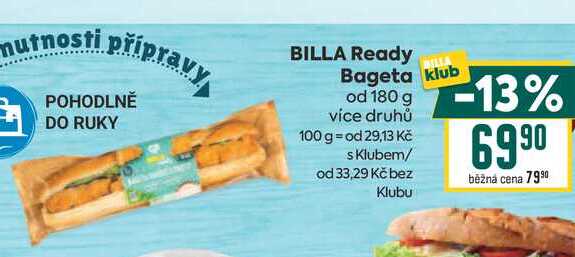 BILLA Ready Bageta od 180g