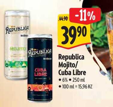 Republica Mojito/Cuba Libre, 250 ml