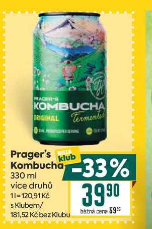 Prager's kombucha 330 ml 