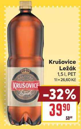 Krušovice Ležák 1,5 1, PET 