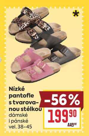 Nízké pantofle s tvarovanou stélkou dámské i pánské vel. 38-45 