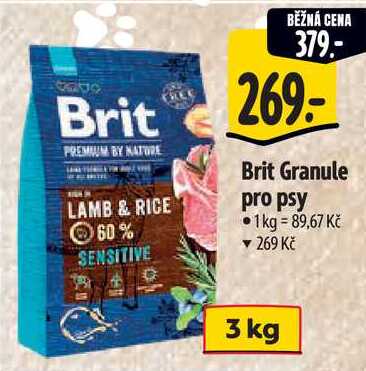 Brit Granule pro psy, 3 kg